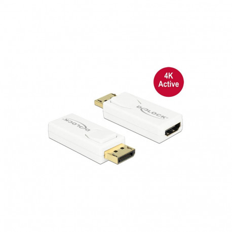 "Adapter DisplayPort 1.2 Stecker > HDMI Buchse 4K Aktiv weiß"