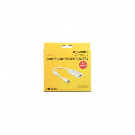"DELOCK Adapterkabel DisplayPort 1.2 Stecker > DVI 24+5 Buchse weiss 4K Passiv"