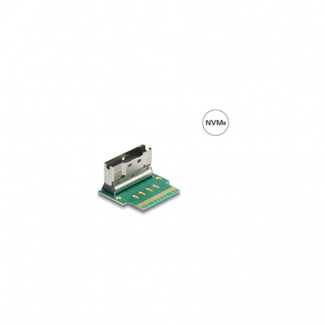 "Adapter Slim SAS SFF-8654 8i Stecker zu Buchse 90° gewinkelt"