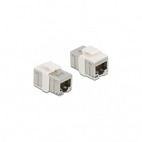 Delock RJ45 pesa - RJ45 pesa kompaktne Cat.6A metallist adapter