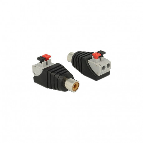 Adapter RCA-pesa > surunuppudega 2-kontaktiline klemmiplokk