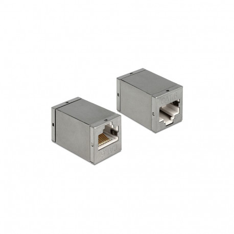 "Delock Adapter RJ45 Buchse > RJ45 Buchse Cat.6 STP kompakt"
