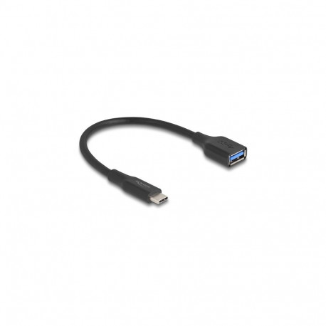 USB-adapter 10 Gbps, USB Type-C™ pistik–tüüp-A pesa, 19cm 60W QC 3.0, must