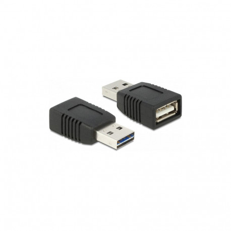Delock EASY-USB 2.0-A pistik - USB 2.0-A pesa adapter, ainult laadimisfunktsioon
