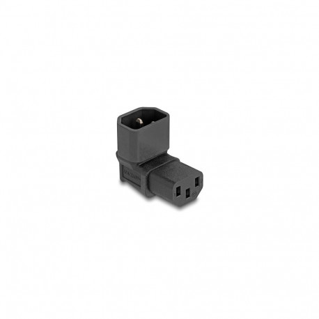 "Delock Netzadapter IEC 60320 - C14 auf C13, Stecker / Buchse, 10 A, 90° gewinkelt"