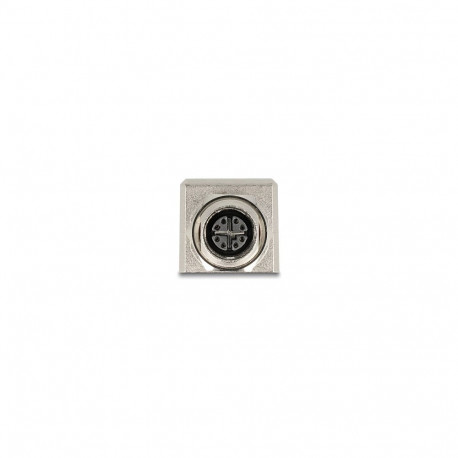 "Delock M12 Adapter X-kodiert 8 Pin Buchse zu RJ45 Buchse Cat.6A STP geschirmt 90° gewinkelt"