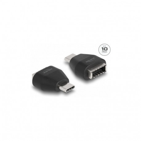 "Delock Adapter USB Type-C™ Stecker zu USB 10 Gbps Typ-E Key A Buchse schwarz"