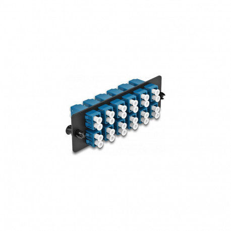 "Delock LWL Adapter Panel LC Duplex UPC 12 Port blau"