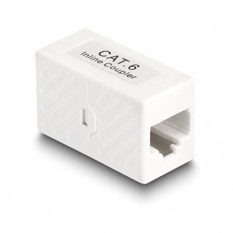"Delock Adapter RJ45 Buchse zu RJ45 Buchse Cat.6 UTP weiß"