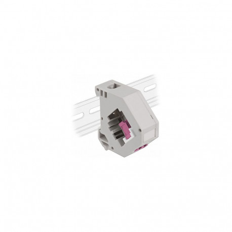 Delock DIN-liistu adapter Keystone LC Duplex pesa LC Duplex pesaga lilla