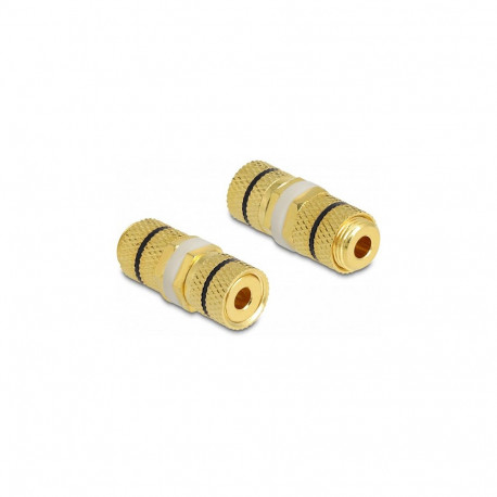 "Delock Audio Adapter Polklemme zu Polklemme zum Einbau, Farbring schwarz"