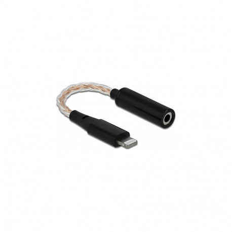 "Delock Audio Adapter 8 Pin Lightning™ Stecker DAC 24 Bit/48 kHz Hi-Res zu 3,5 mm 4 Pin Klinkenbuchs