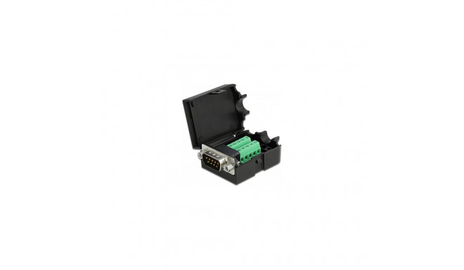 "Delock D-Sub9 Stecker zu Terminalblock mit Gehäuse"