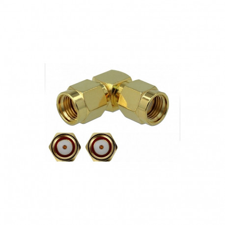 "Delock Adapter RP-SMA Stecker zu RP-SMA Stecker 90° 3 GHz"