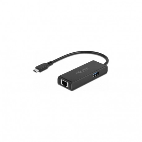 Delock USB Type-C™ adapter 2,5 Gigabit LAN ja USB Type-A pesaga