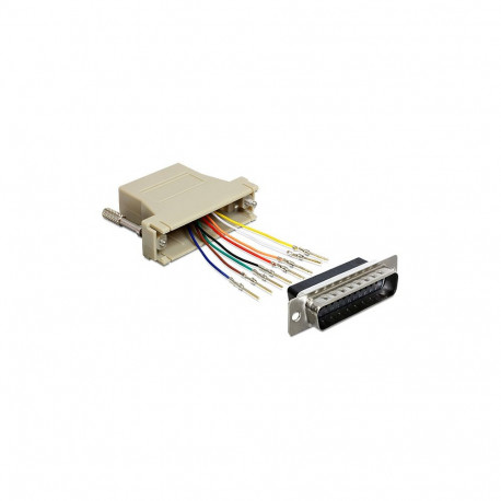 "Delock D-Sub 25 Pin Stecker > RJ45 Buchse Montagesatz"