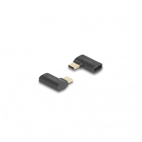"USB Adapter 40 Gbps USB Type-C™ PD 3.1 240 W Stecker zu Buchse gewinkelt links / rechts 8K 60 Hz"