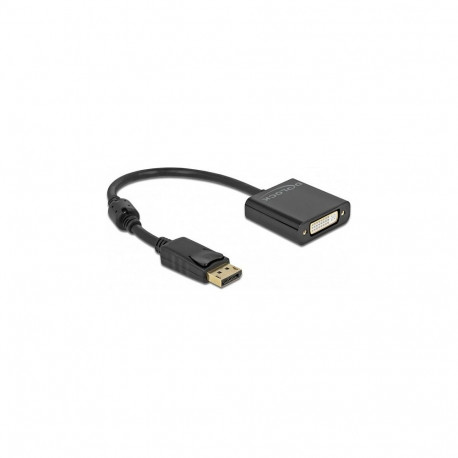DisplayPort 1.2 pistikuga DVI-pesa adapter 4K aktiivne, must