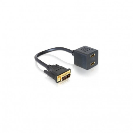 "Adapter DVI 24+1 Stecker zu 2 x HDMI Buchse"