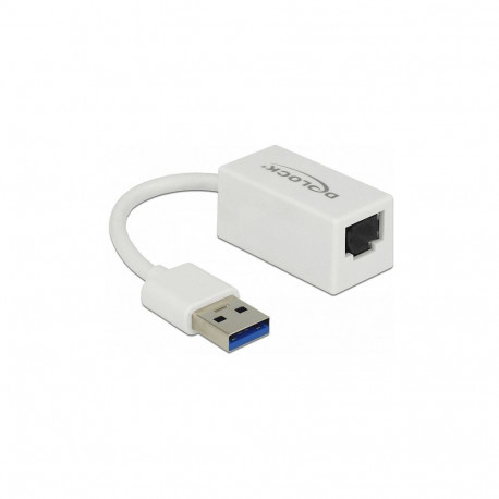 "USB Typ-A Netzwerk Adapter Gigabit LAN 1 x RJ45 kompakt weiß"