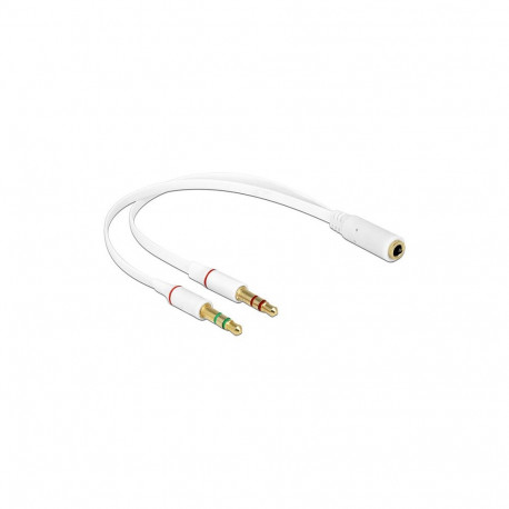 "Delock Headset Adapter 1 x 3,5 mm 4 Pin Klinkenbuchse > 2 x 3,5 mm 3 Pin Klinkenstecker (iPhone)"