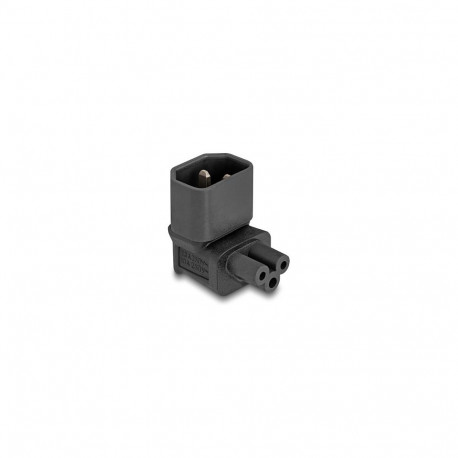"Delock Netzadapter IEC 60320 - C14 auf C5, Stecker / Buchse, 2,5 A, 90° gewinkelt"