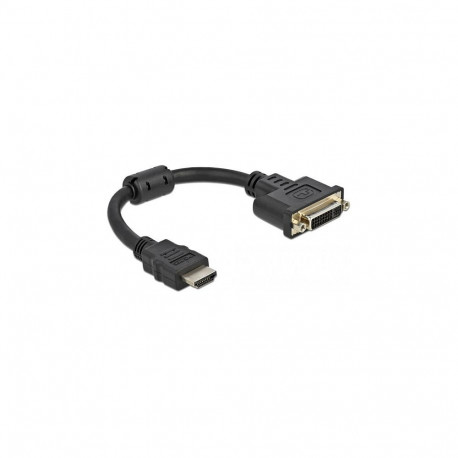 Delock HDMI isane - DVI 24+5 emane adapter 4K 30 Hz 20 cm
