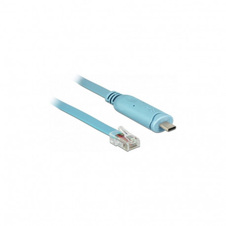 Adapter USB 2.0 Type-C™ pistik > 1 x jadaühenduse RS-232 RJ45 pistik 3,0m, sinine