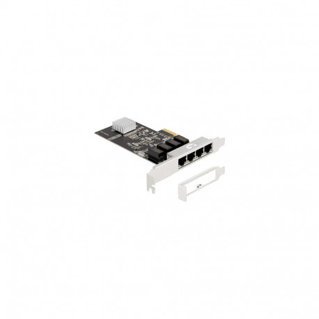 "Delock PCI Express x4 Netzwerkkarte Gigabit LAN 4 x RJ45 RTL8111"