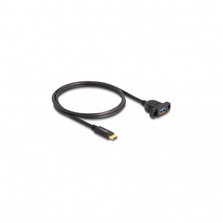 Delock SuperSpeed USB 10 Gbps (USB 3.2 Gen 2) kaabel USB Type-C™ pistik - USB Type-A pesa 1 m integr