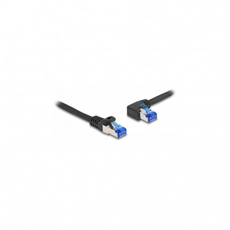 "Delock RJ45 Netzwerkkabel Cat.6A S/FTP gerade / links gewinkelt 0,5 m schwarz"