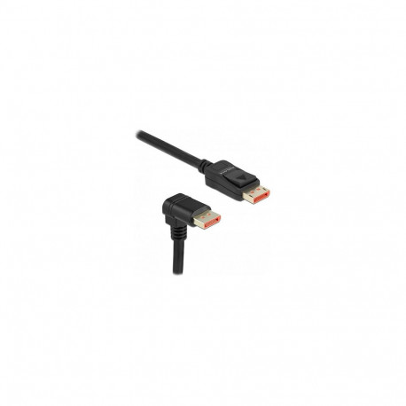 "Delock DisplayPort Kabel Stecker gerade zu Stecker 90° unten gewinkelt 8K 60 Hz 3 m"