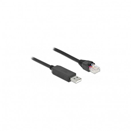 "Delock Serielles Anschlusskabel mit FTDI Chipsatz, USB 2.0 Typ-A Stecker zu RS-232 RJ45 Stecker 1 m