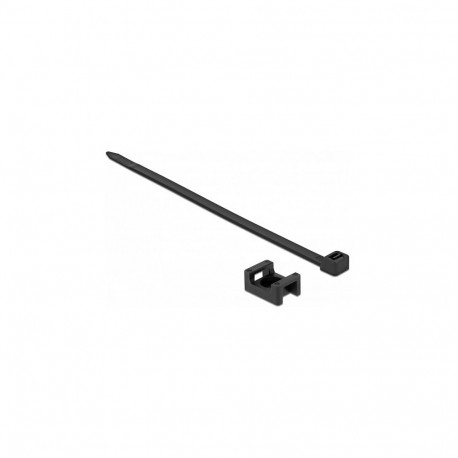 "Schraubhalter 23 x 16 mm mit Kabelbinder L 150 x B 7,2 mm schwarz"