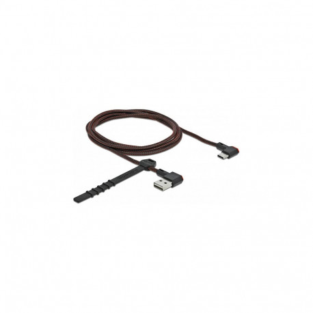 "EASY-USB 2.0 Kabel Typ-A Stecker zu USB Type-C™ Stecker gewinkelt links / rechts 1,5 m schwarz"