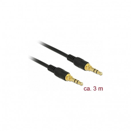 "Klinkenkabel 3,5 mm 3 Pin Stecker > Stecker 3 m schwarz"