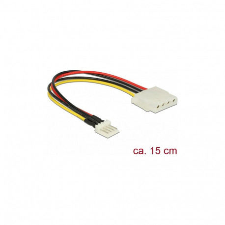 "Kabel Power Floppy 4 Pin Stecker > Molex 4 Pin Buchse 15 cm"