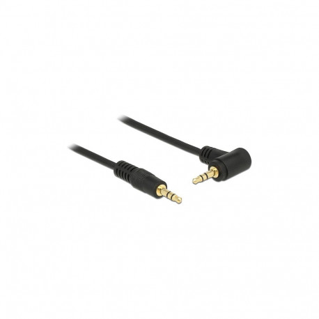 "Klinkenkabel 3,5 mm 3 Pin Stecker > Stecker gewinkelt 1 m schwarz"