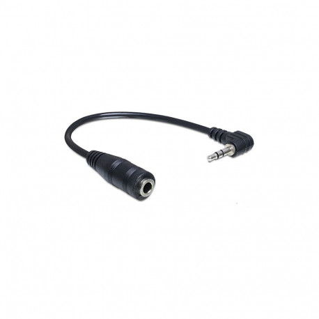 "Kabel Audio Klinke 2,5 mm Stecker gewinkelt > 3,5 mm Buchse 3 Pin 14 cm"