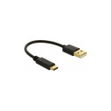 Delock USB laadimiskaabel Type-A - USB Type-C™ 15 cm