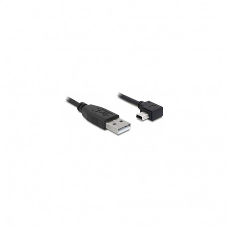 Delock USB 2.0 kaabel A-pistik Mini-B pistik vasakule nurgaga 1 m