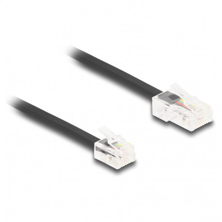 "Delock Telefonkabel RJ45 Stecker zu RJ11 Stecker schwarz 3 m"