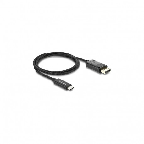 "Delock Koaxiales USB Type-C™ zu DisplayPort Kabel (DP Alt Mode) 4K 60 Hz mit Geflechtmantel 1 m"