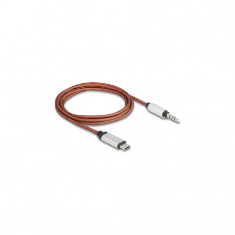 "Delock AUX Kabel USB Type-C™ Stecker zu Klinkenstecker 3,5 mm 4 Pin 1,2 m"