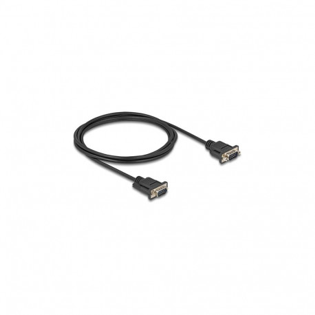 "Delock RS-232 Seriell Kabel D-Sub9 Stecker zu Stecker mit schmalem Steckergehäuse 2 m"
