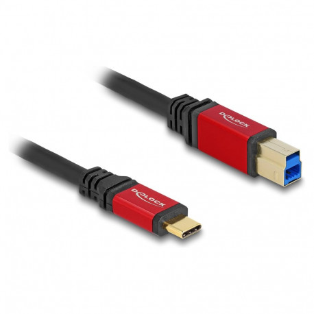 "USB 5 Gbps Kabel USB Type-C™ Stecker zu USB Typ-B Stecker 1 m rot Metall"
