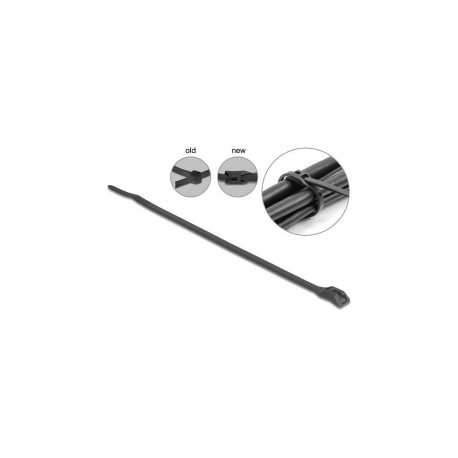 Lamepeaga kaablisidemed 110 x 2,5mm, 100 tk, must