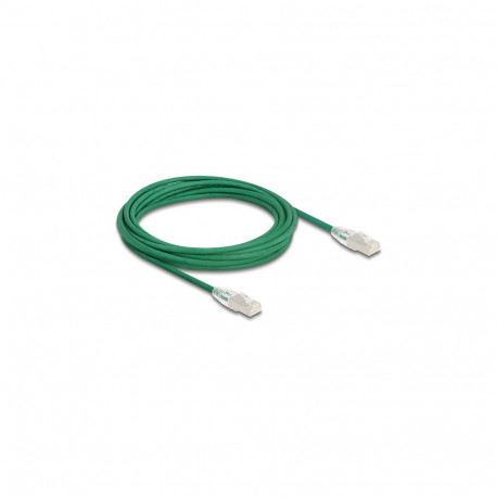 Delock RJ45 Cat.6A võrgukaabel U/FTP õhuke painutatud lukustiga 5 m roheline