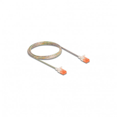 "Delock RJ45 Netzwerkkabel Cat.6A U/UTP Slim 2 m transparent"
