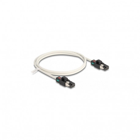 Delock RJ45 Cat.6A S/FTP pööratava värvimärgistusega võrgukaabel 1 m valge